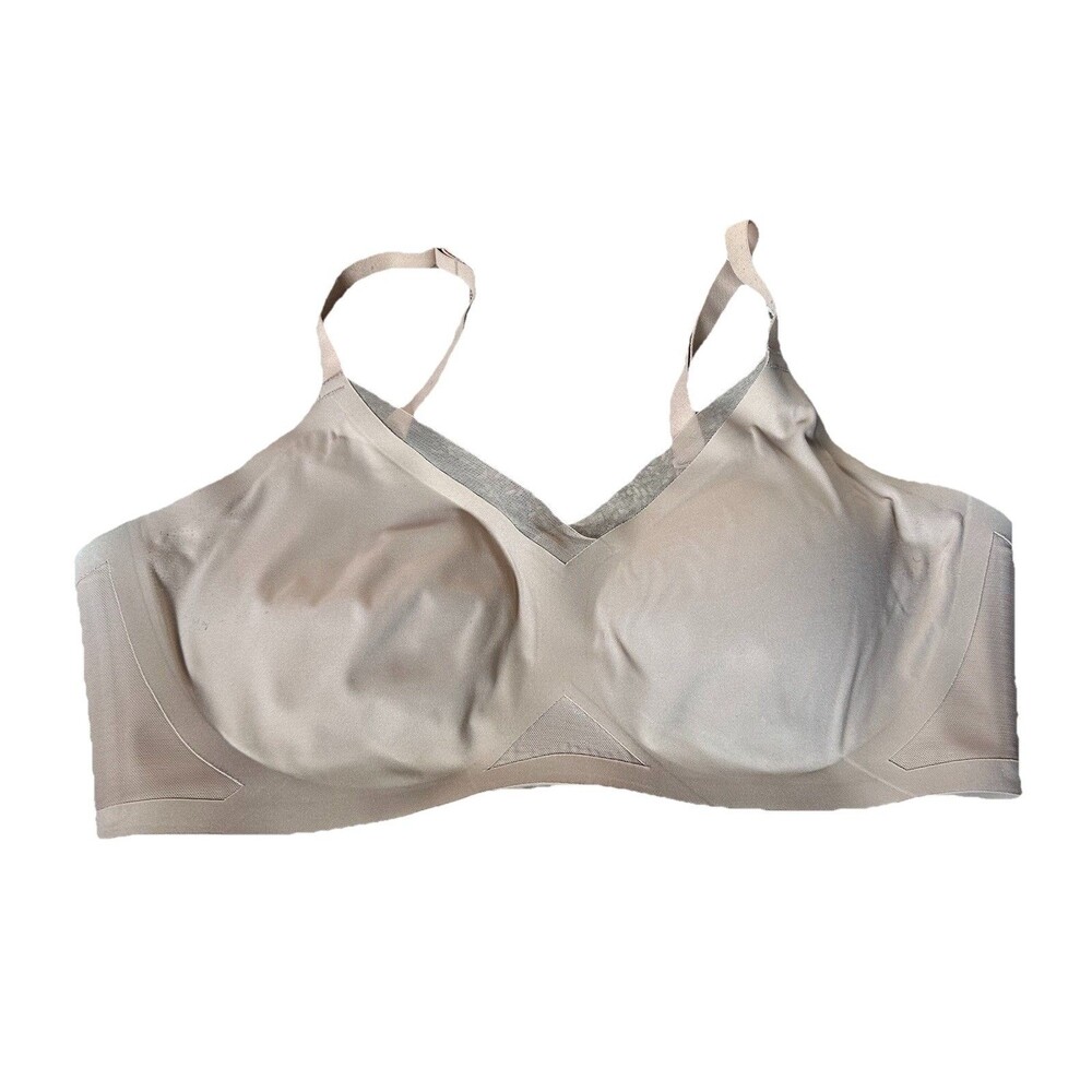 Honeylove Crossover Bra Women’s L Seamless No Underwire Tan Beige Neutral